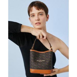 갤러리아_JABA5E356 질스튜어트 브라운 로젤라 칠링 패턴 가죽 콤비 버킷