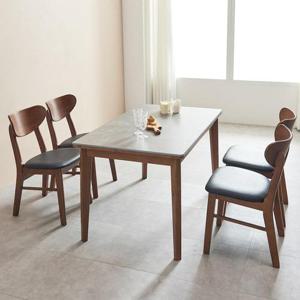 넬스 세라믹 원목 4인 식탁 테이블 의자 세트