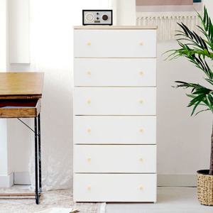 데이지 우드상판형 서랍장 6단 (화이트오크/내추럴오크)