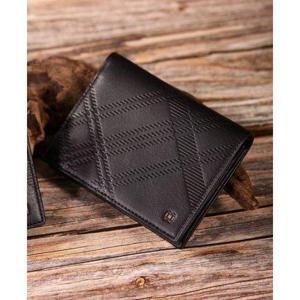 갤러리아_DBHO5E055 닥스 블랙 소가죽 체크 엠보 명함카드지갑(지폐수납가