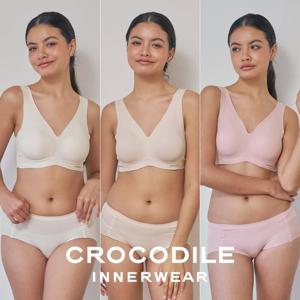 [크로커다일] 소프트핏 쉘론 V넥 패드일체형 브라+팬티 6종세트 택 1