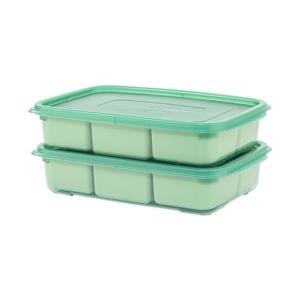 이지앤프리 튼튼이 웨이브킵 6분할 큐브용기 1700ml 1+1