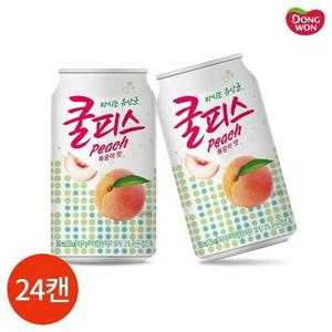 갤러리아_동원 쿨피스 복숭아맛 350ml x 24캔