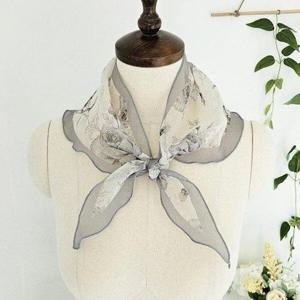 [애슬릿][애슬릿]여성 꽃 배색 미니 쁘띠 얇은 여름 목 스카프