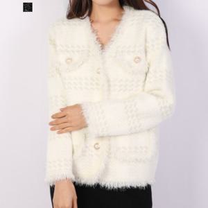 [퀸이즈] 초아 태슬 라인 트위드 자켓