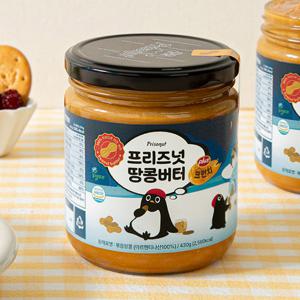 [프리즈넛] 플러스 100% 피넛버터 크런치 땅콩잼 430g 1병