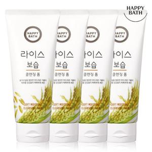해피바스 라이스&어성초&대나무숲 클렌징폼 200G 4입(옵션)