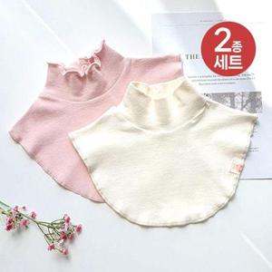 [우주아이]프릴코튼 페이크목폴라 2종세트 /아동목폴라, 보온목폴라