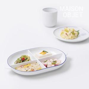 윤도자기 윤슬 도자기 4절 나눔접시