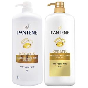 팬틴 극손상케어 샴푸x1개+극손상케어 컨디셔너 린스x1개 각각1200ml