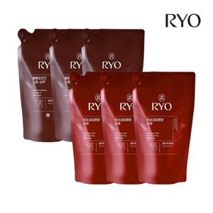 려 흑운 볼륨&모근강화 샴푸/ 함빛 극손상&영양 샴푸 400ml 리필팩 3입