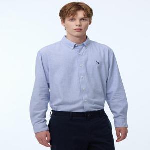 헤지스 남성 [스테디셀러] 블루 체크 면 긴팔캐주얼셔츠  (WHSH4D402B2)