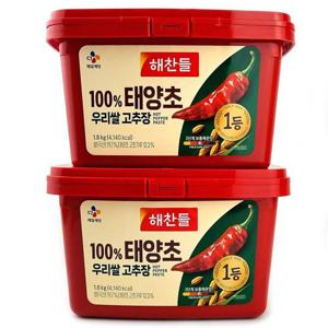 [해핑]  코스트코 해찬들 우리쌀로 만든 태양초 고추장 1.8kg x 2개