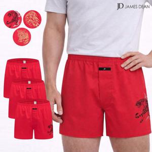 [제임스딘]제임스딘 남자레드트렁크 면100 순면 80수 타이거 호랑이 빨간팬티 3종 세트