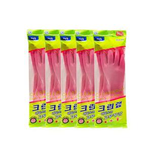 크린랩 천연 라텍스 매일쓰는 핑크 고무장갑 미니 10개