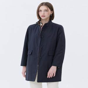 닥스 여성 [스테디셀러]네이비 로고 자수 하프 코트 (WKCO5AE11N3)