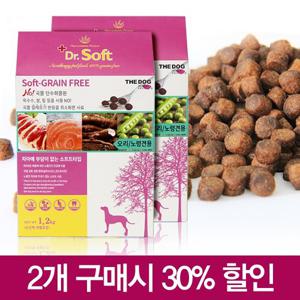 [10%할인] 더독 닥터소프트 그레인프리 오리 1.2kg (노령견용) X 2개