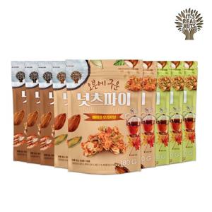 [리얼넛츠]메이플 코코넛 넛츠파이 3종 혼합 180g × 9봉(오리지날 3 + 피칸 3 + 마카다미아 3 / 총 9봉)