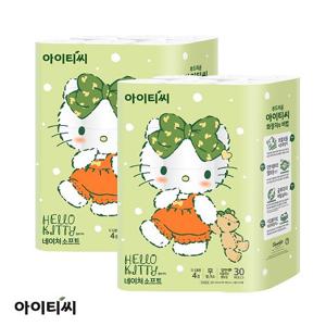 [헬로키티] 네이처소프트 4겹 60롤 (30롤 X 2팩)