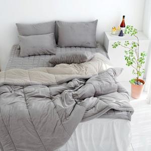 몽실 따뜻한 겨울 극세사 차렵이불+패드+베개커버 3종 세트 Q