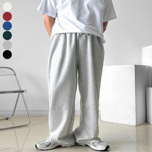 [XBHK7KJ0]남성 와이드핏 밴딩 트레이닝 팬츠 무지 추리닝