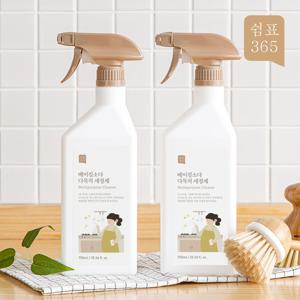 [1+1]쉼표365 베이킹소다 다목적세정제 750ml 대용량 클리너 주방 욕실 베란다 가스렌지 후드 청소 기름때