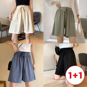 ★1+1★여성 쿨링 와이드 잠옷 고무줄 반바지