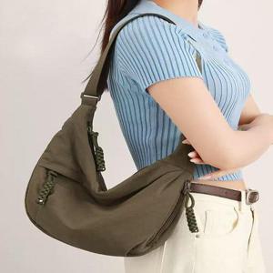 [루즈루나]우루드 유럽 일본 여행 가벼운 나일론 숄더 크로스백 반달 가방 해외