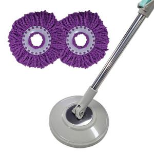 청소앤 2단봉 스텐 동글이봉세트 청소밀대 + 보라걸레 2장