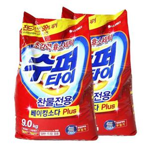 가루세제 LG 수퍼타이 세탁세제 9kg+9kg 세제 HWA5545D