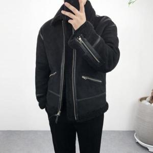 [엠클로]남자 리얼 스웨이드 양털 무스탕 라이더 자켓 점퍼