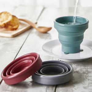 국산 플라이토 실리콘 파스텔 접이식컵