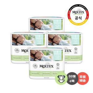 몰텍스 밴드형 1단계 (22매X4팩) 통잠 기저귀 / 독일 친환경 어글리 기저귀