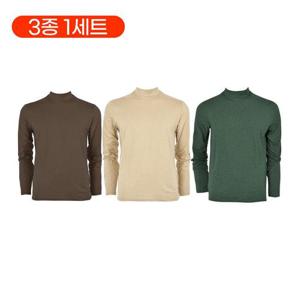 [3종1세트] 남성용 기모하프넥 티셔츠 (홈쇼핑 판매상품)