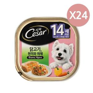 강아지 닭고기 습식 캔 100g 24P 시저 통조림 노견 W931AAF