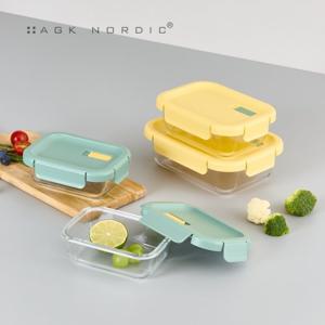 AGK 에어락 밀폐찬통 직사각 4조8P