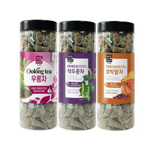 [녹차원] 대용량 건강차 60T 3종세트 (작두콩차+우롱차+호박팥차)
