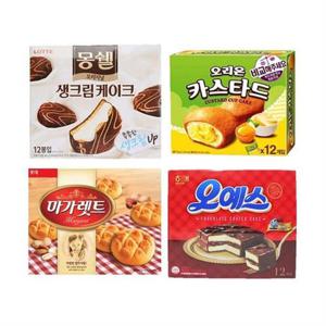 갤러리아_오예스12P+오리온카스타드12P+몽쉘오리지널12P+마가렛트16P 인기