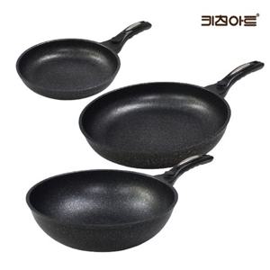 키친아트 첼로 주물후라이팬 마블코팅 후라이팬세트 3종B 후20+28+웍28