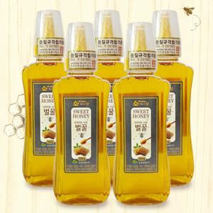 [강원양봉] 허니쉼 사양벌꿀 튜브꿀 500gx5통