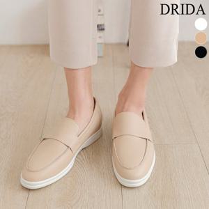 봄 가을 편한 신발 가죽 단화 빅사이즈 슬립온 40-50대 중년여성 출근 하객 모임 상견례