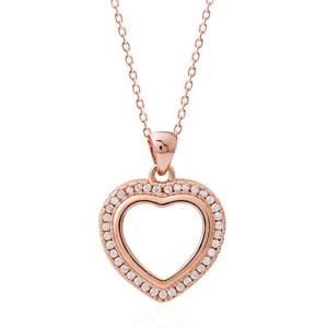 [메리그린] 패션 로즈골드 러브 큐빅 목걸이