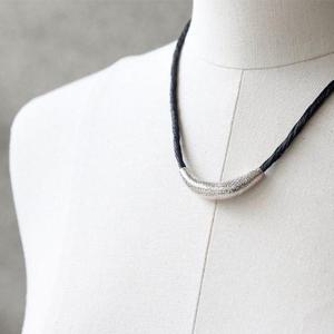 [제이로렌]바이데이지 02SN0103 실크코드 실버바 목걸이