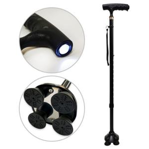 캠프닉 네발 4발 어르신 노인 지팡이 SN-3200 할머니 할아버지 길이조절 가벼운지팡이 미끄럼방지 라이트