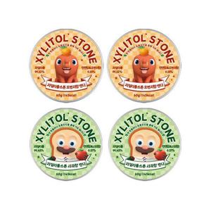 [자일리톨스톤] 브레드이발소 오렌지향 60g x 2개+사과향 60g x 2개