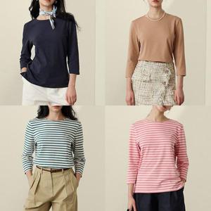 ★4종세트★편안한 고신축 7부 티셔츠 4종세트