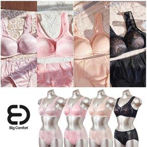 [더블유쇼핑]빅컴포트 올데이 컴포트 레이스 브라팬티 8종