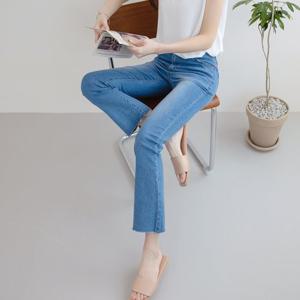 드리다 여성 여름 편한 밴드 슬림 부츠컷 핏예쁜 청바지 밴딩 데님연청 40대 미시옷 50대 중년여성 55-88