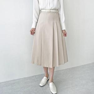 [엘케이트]여성 스커트 LDK027 벨트포함 핀턱 플리츠 치마
