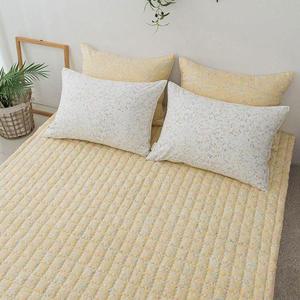 퀸사이즈패드 옐로우 플라워 마이크로 모달 카페트 퀸 침대 패드 이불패드 HWE8C8C8